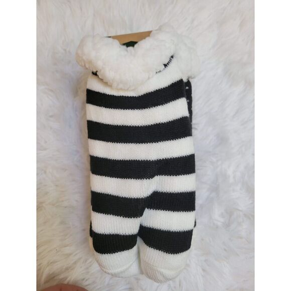 Treehouse Knits 2 Pair Thick Knit Cozy Sherpa Lined Non Skid Socks Shoe Size 5-1 - Picture 2 of 4